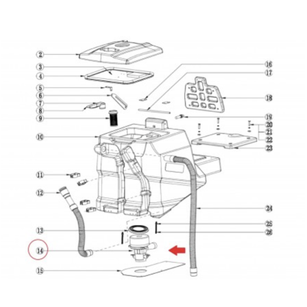 Вакуумный мотор для поломоечной машины ArtRed AR-X8
