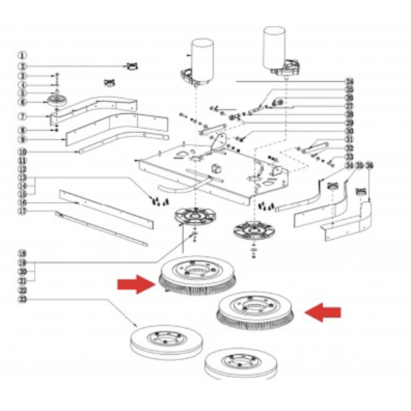 Дисковая щетка для поломоечной машины ArtRed AR-X8 Дисковая щетка для поломоечной машины ArtRed AR-X8