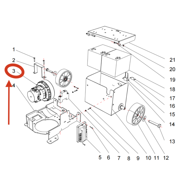 Вакуумный мотор 24V 500W для Chancee M30