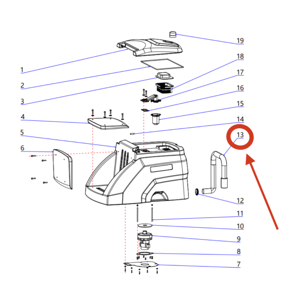 Шланг для слива грязной воды Ø37.5*1100 мм для Chancee K80 Шланг для слива грязной воды Ø37.5*1100 мм для Chancee K80
