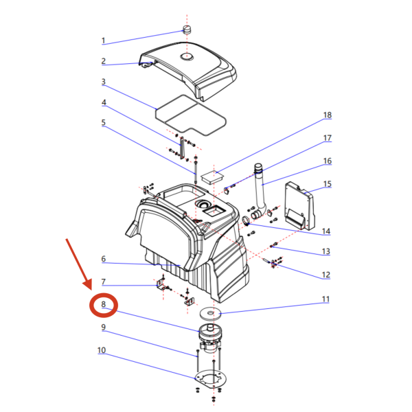 Вакуумный мотор 24V для Chancee K90