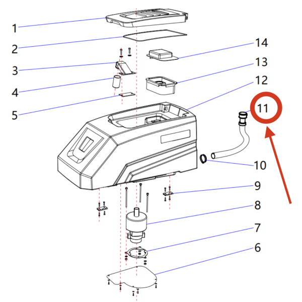 Шланг для слива грязной воды Ø37.5*650 мм для Chancee M60 Self-walking Шланг для слива грязной воды Ø37.5*650 мм для Chancee M60 Self-walking