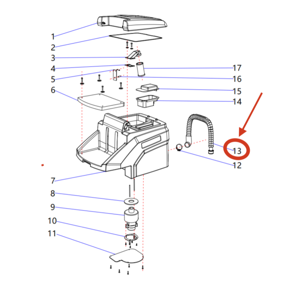 Шланг для слива грязной воды Ø38*1030 мм для Chancee K70 Double Шланг для слива грязной воды Ø38*1030 мм для Chancee K70 Double