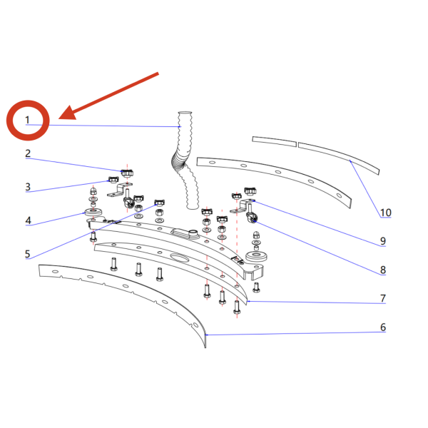 Всасывающий шланг Ø 37,5*1400мм для Chancee K80