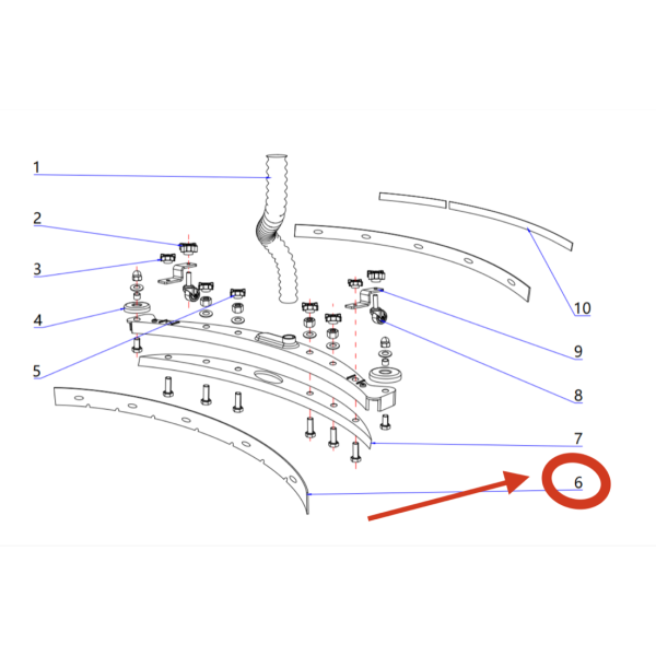 Комплект резиновых лезвий 1360мм для Chancee K90