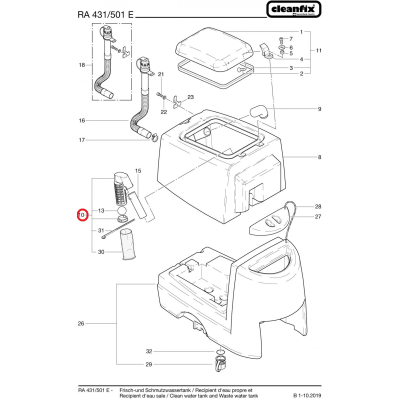 Поплавок в сборе для поломоечных машин Cleanfix