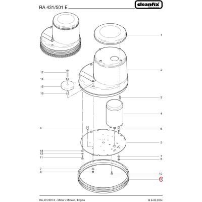 Отбойник щеточного узла для RA 501