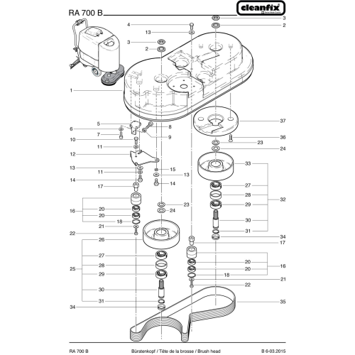Ремень привода щеток RA 700 купить