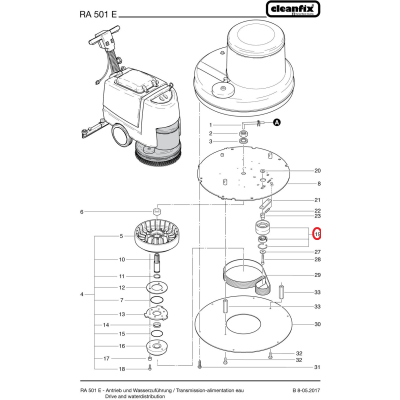 Натяжной ролик для cleanfix RA 431/501