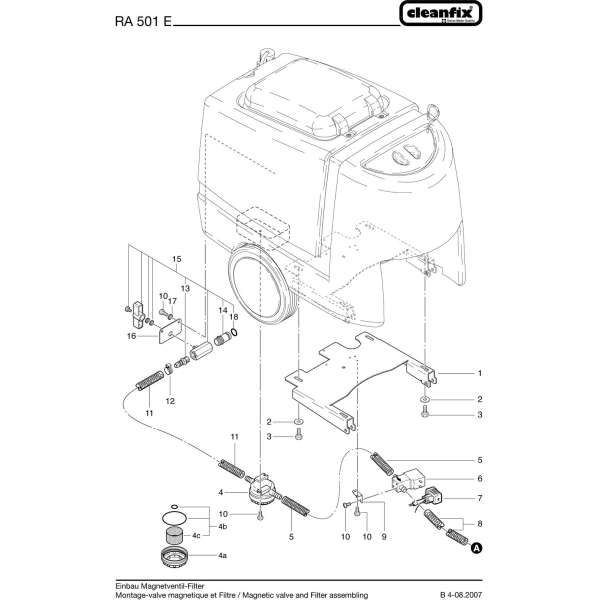 Магнитный клапан для Cleanfix RA 501E, 431E