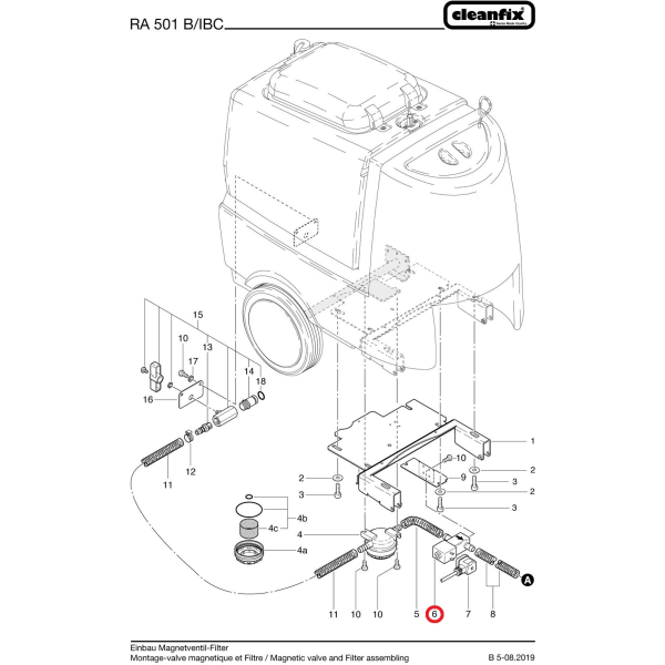 Электромагнитный клапан 24V для Cleanfix