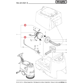 Угольные щетки для вакуумного мотора Cleanfix 