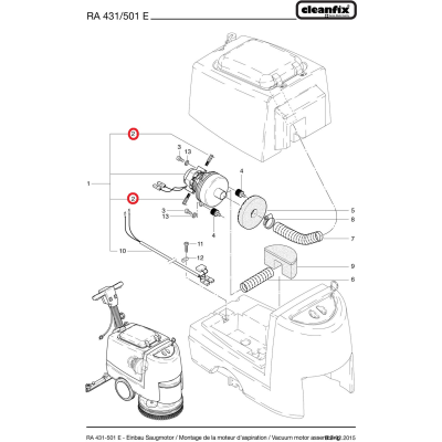 Угольные щетки для вакуумного мотора Cleanfix 