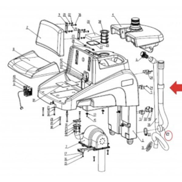 Шланг слива грязной воды для Gadlee GT110+