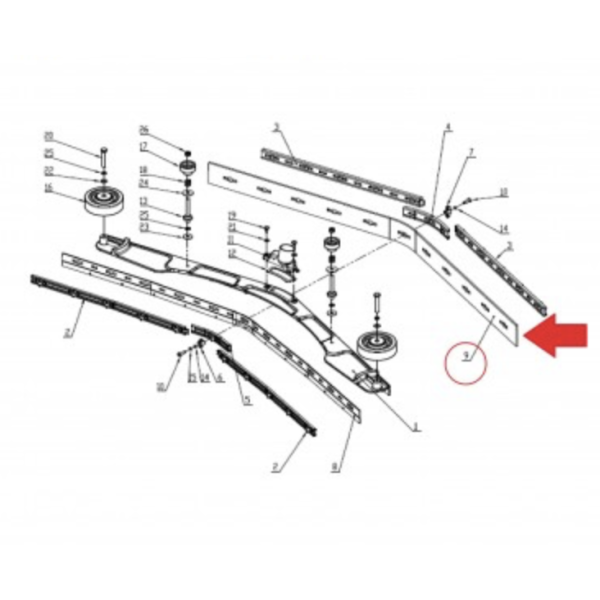 Задняя водосборная резинка для Gadlee GT110+