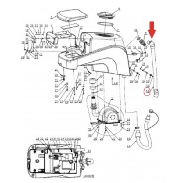 Всасывающий шланг для Gadlee GT70+