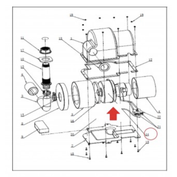 Вакуумный мотор для поломоечной машины Gadlee GT70 +