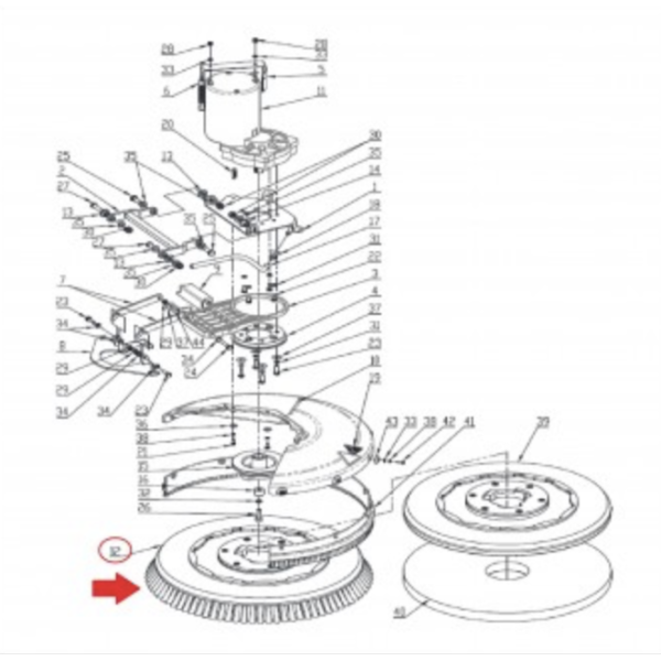 Щетка дисковая средней жесткости для Gadlee GT30 Щетка дисковая средней жесткости для Gadlee GT30