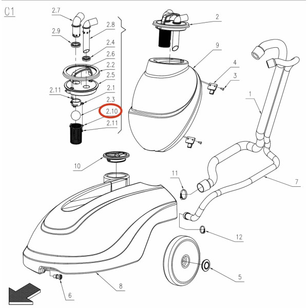 KEDI Фильтр клапана бака грязной воды 350В-Р35 KEDI Фильтр клапана бака грязной воды 350В-Р35