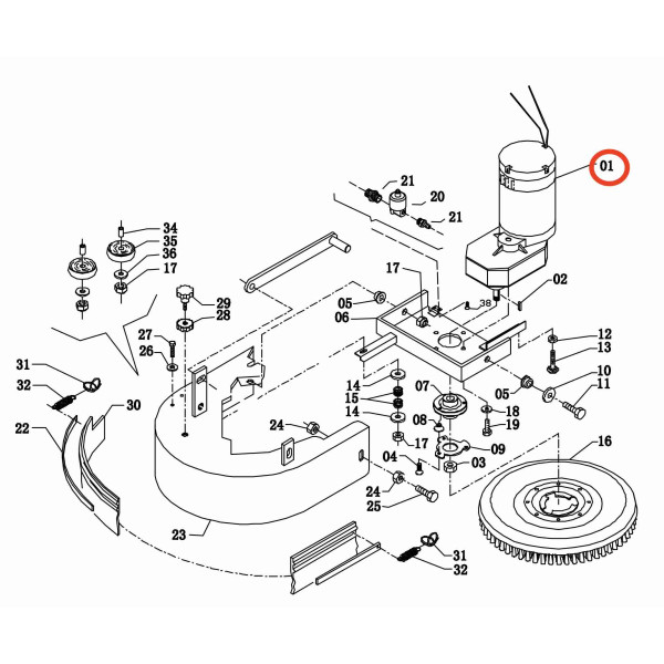 KEDI Мотор щетки 530А-Е01-1 (220В)