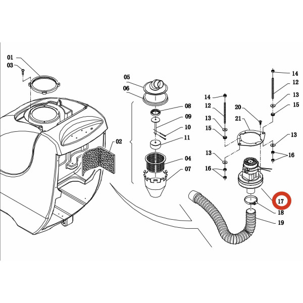 KEDI Вакуумный мотор 530А-Е02 (220В)