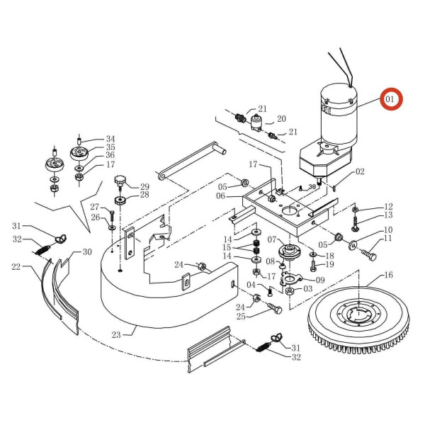 KEDI Мотор щетки 530В-Е01-1 (24В) KEDI Мотор щетки 530В-Е01-1 (24В)