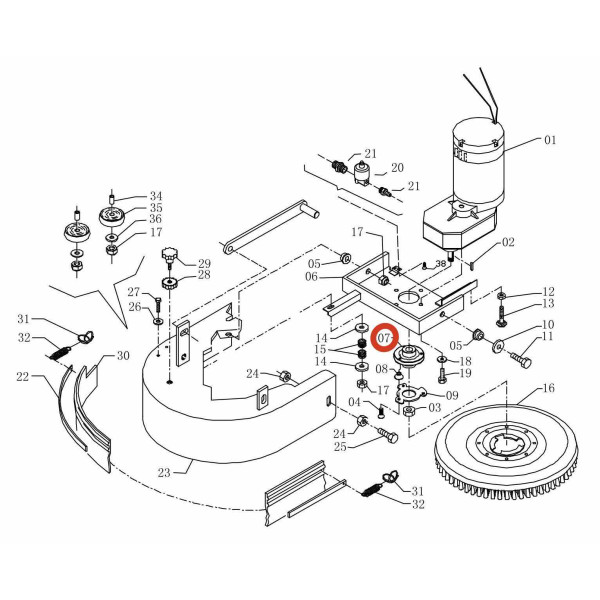 KEDI Байонет крепления щётки 530B-MZ03-1