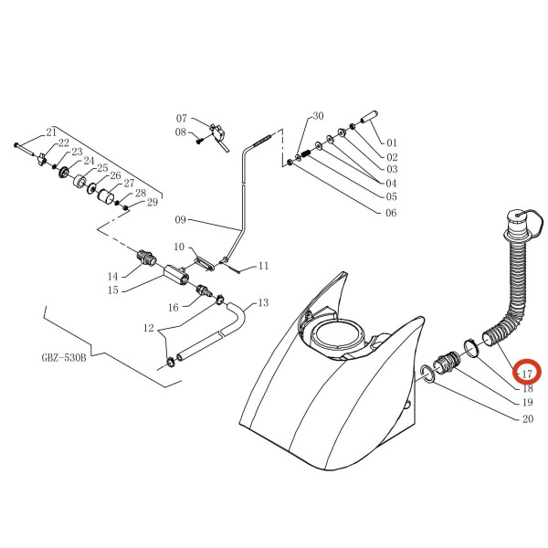 KEDI Сливной шланг 530В-Р02