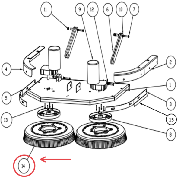 Щетка магнитная для поломоечной машины VinnerMyer S1200R