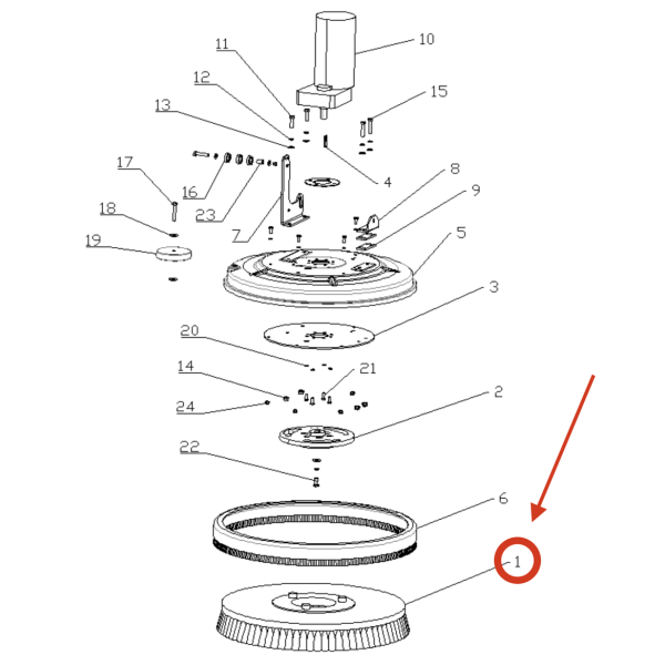 Щетка моющая 21" VinnerMyer SC530BD