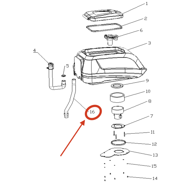 Всасывающий шланг Ø38*1100 для VinnerMyer SC530BD Всасывающий шланг Ø38*1100 для VinnerMyer SC530BD