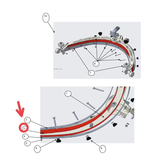 Передняя резинка скребка для VinnerMyer S4325B Передняя резинка скребка для VinnerMyer S4325B