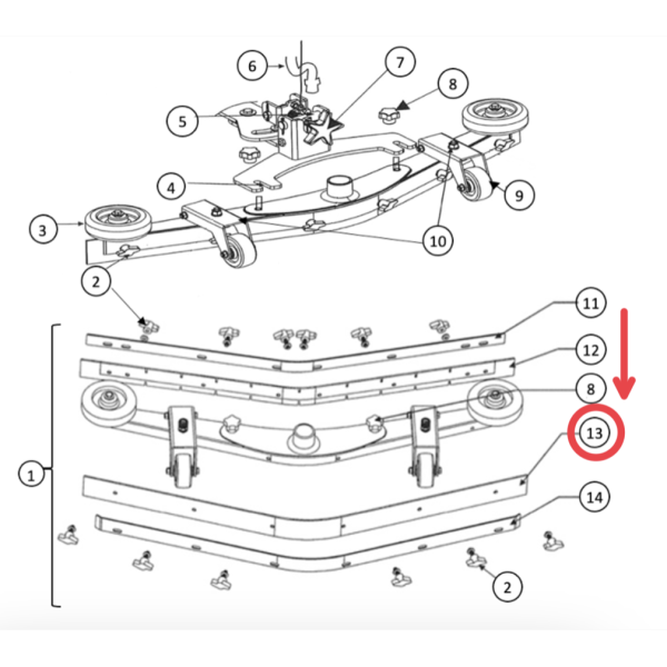 Задняя водосборная резинка для VinnerMyer S510b/bd Задняя водосборная резинка для VinnerMyer S510b/bd