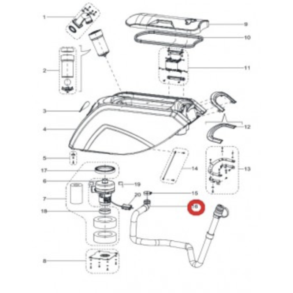 Шланг слива грязной воды для Viper AS 5160 T