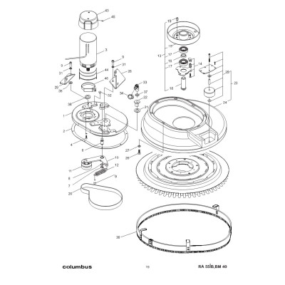 Основание для крепления привода щетки RA 43-55