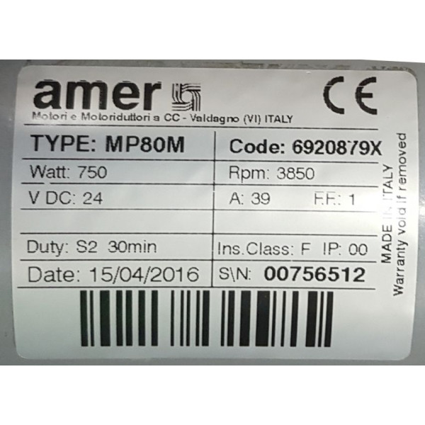 Мотор движения для Columbus ARA100, 750Вт, 24В новый Мотор движения для Columbus ARA100, 750Вт, 24В новый