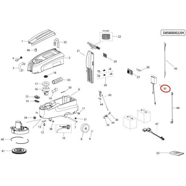 LAVOR Встроенное зарядное устройство DYNAMIC 45B