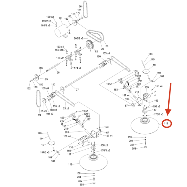 Боковая щетка Lavor Pro SWL R 1000 ET Боковая щетка Lavor Pro SWL R 1000 ET