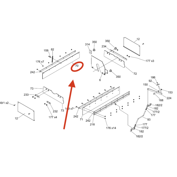 Брызговик задний Lavor Pro SWL R 1000 ET