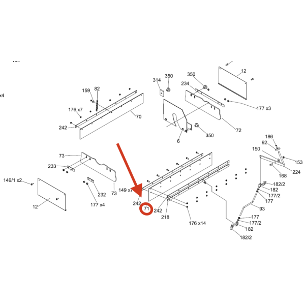 Брызговик передний Lavor Pro SWL R 1000 ET Брызговик передний Lavor Pro SWL R 1000 ET