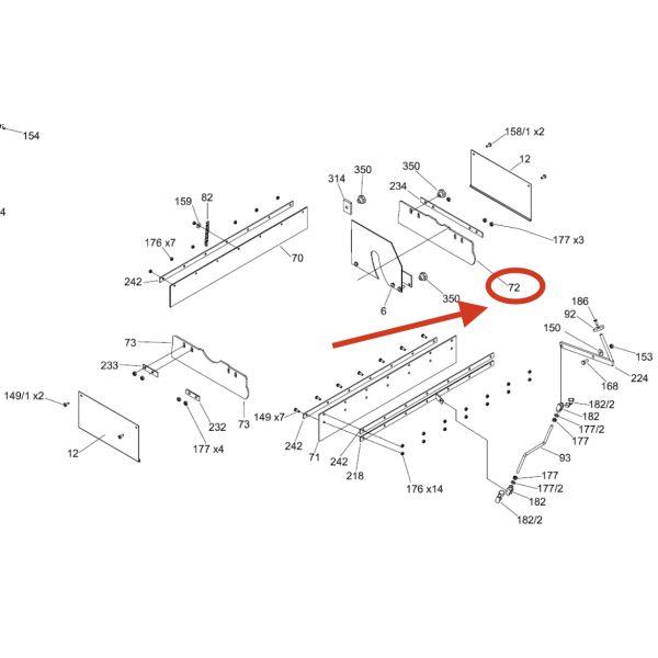 Брызговик левый Lavor Pro SWL R 1000 ET