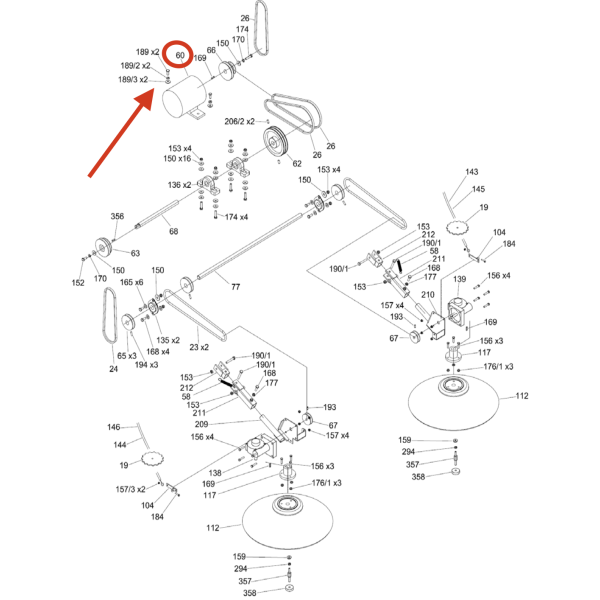 Мотор привода щеток 24V 650W Lavor Pro SWL R 1000 ET Мотор привода щеток 24V 650W Lavor Pro SWL R 1000 ET