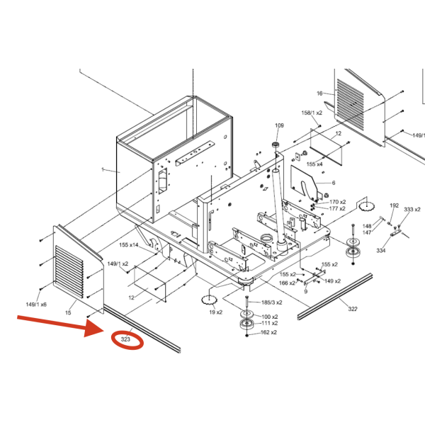 Бампер правый Lavor Pro SWL R 1000 ET Бампер правый Lavor Pro SWL R 1000 ET