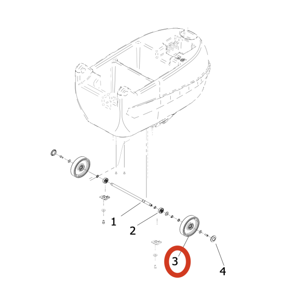 Ходовое колесо D160 Lavor Pro Free Evo 45B/50B