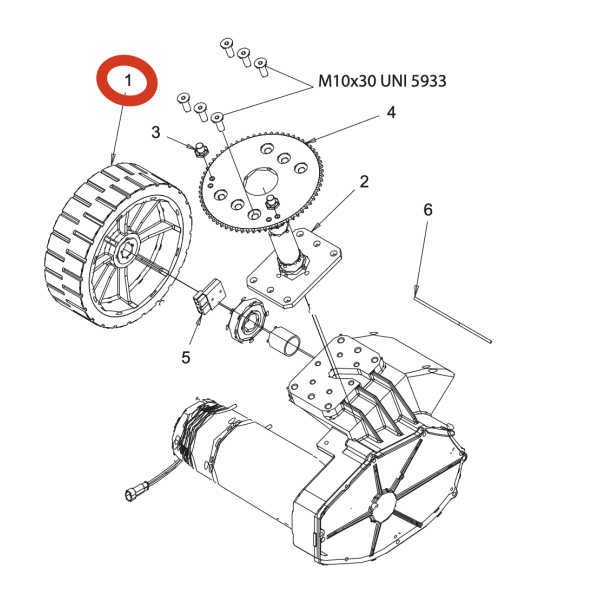 Ходовое колесо Lavor Pro S-R 90