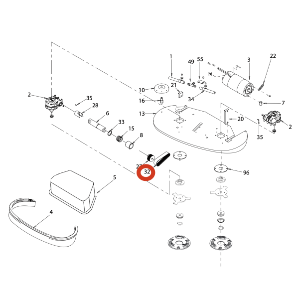 Ремень привода щетки Lavor Pro SCL Easy R 55 BT / 66 BT Ремень привода щетки Lavor Pro SCL Easy R 55 BT / 66 BT