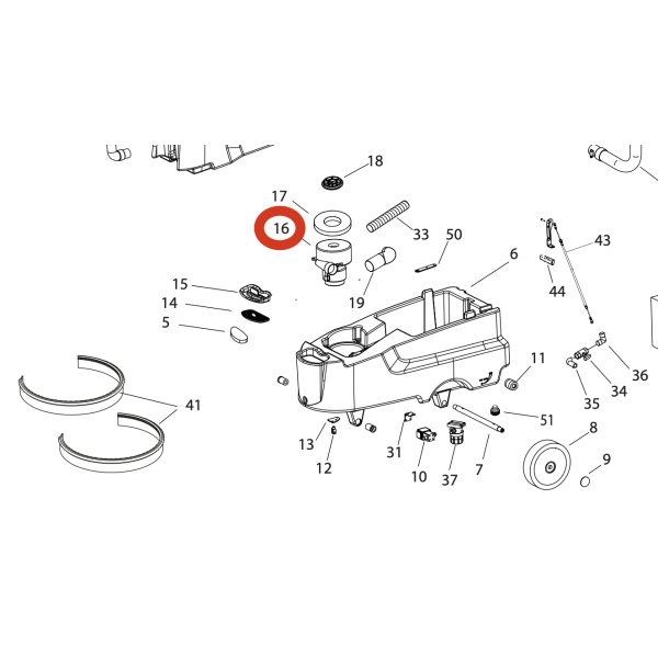 LAVOR Всасывающий мотор - турбина 230В 650Вт DYNAMIC 45E