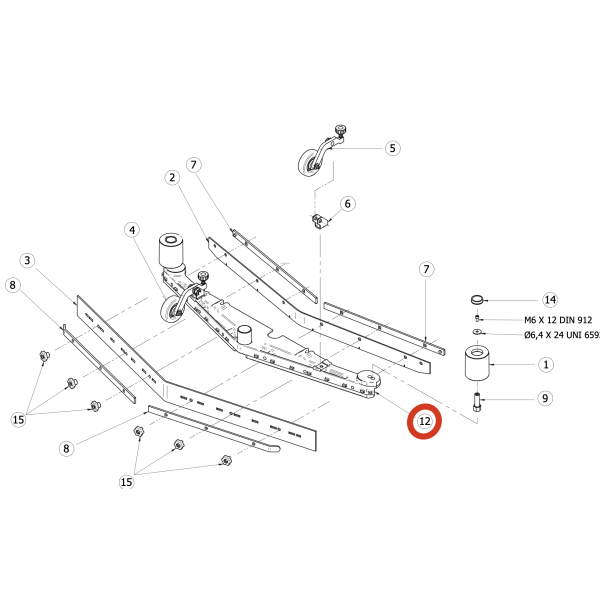 Тело сквиджа Lavor Pro Comfort XS 75 Essential, SCL MIDI-R 75BT