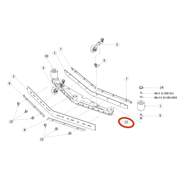 Тело сквиджа Lavor Pro S-R 90/XS 85 Essential Тело сквиджа Lavor Pro S-R 90/XS 85 Essential