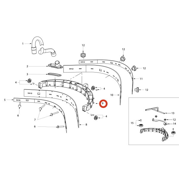 LAVOR Тело сквиджа DYNAMIC 45B